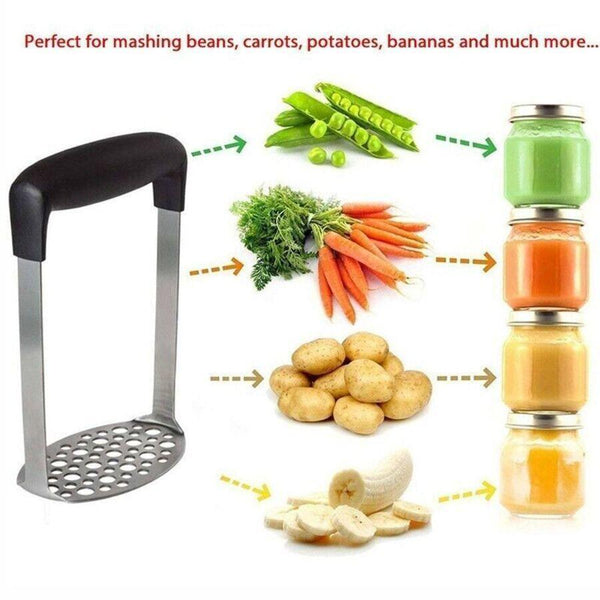 Potato Masher Vegetable Tool Stainless Steel Heat Kitchen Resistant Press Rice A Other Kitchen Gadgets