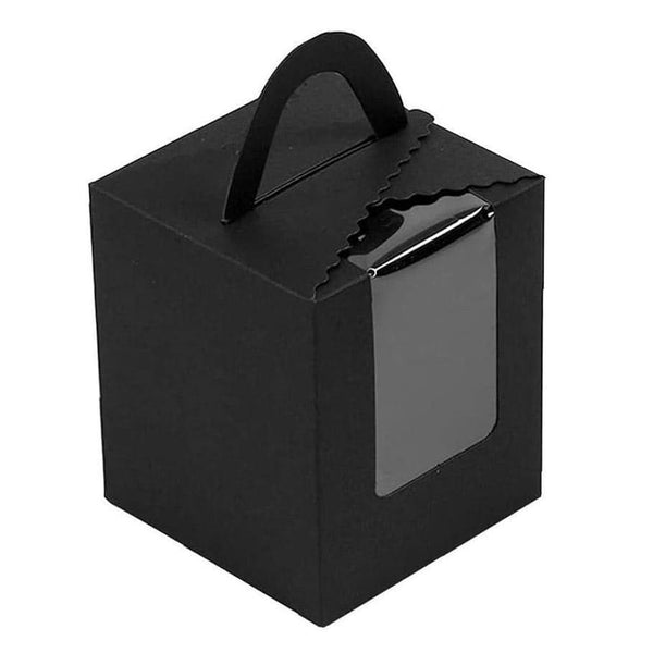 50 Pack Premium Cupcake Boxes With Window Thickened Cardboard Muffin Holders Blue Baking Cups & Cases