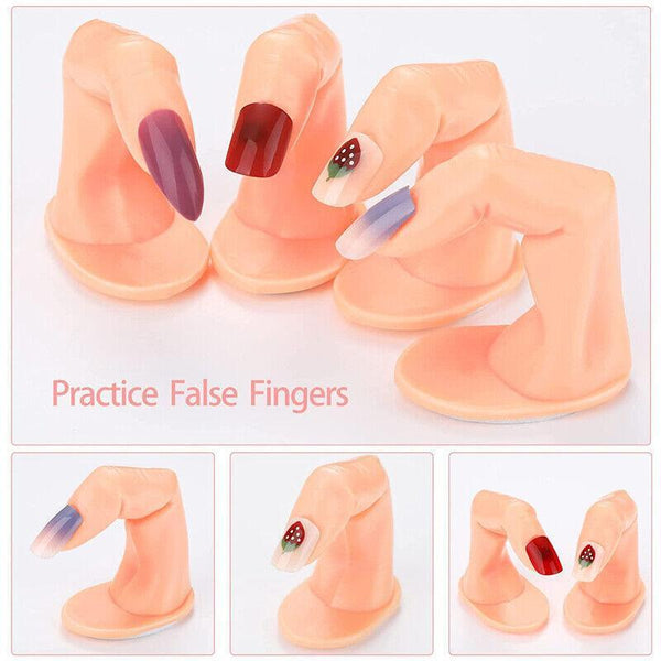 5Pcs Model Fake Display Hand Nail Art Practice Finger For Training Manicure Manicure & Pedicure Tools & Kits