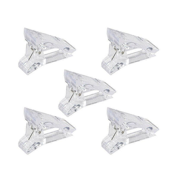 5 50Pcs Nail Tips Clip Clamps For Poly Gel Quick Building Extension Builder Tool 5Pcs Nail Art Tools