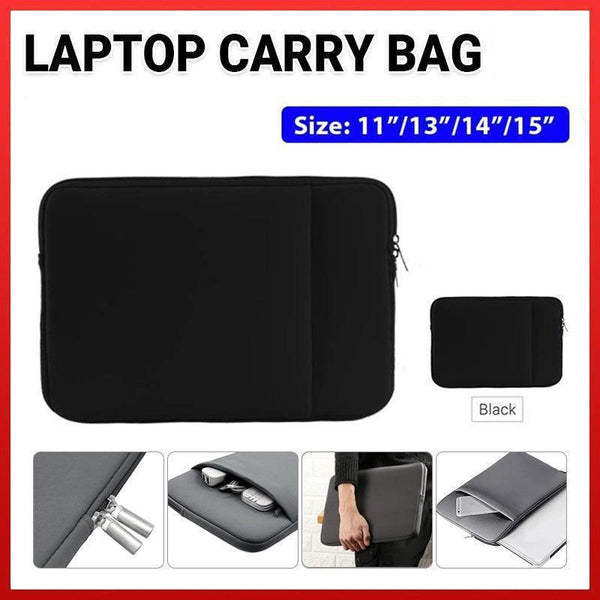 Black Laptop Macbook Notebook Sleeve Bag Travel Carry Case Cover 13 14 15 16 Inch 11Inch Laptop Cases & Bags