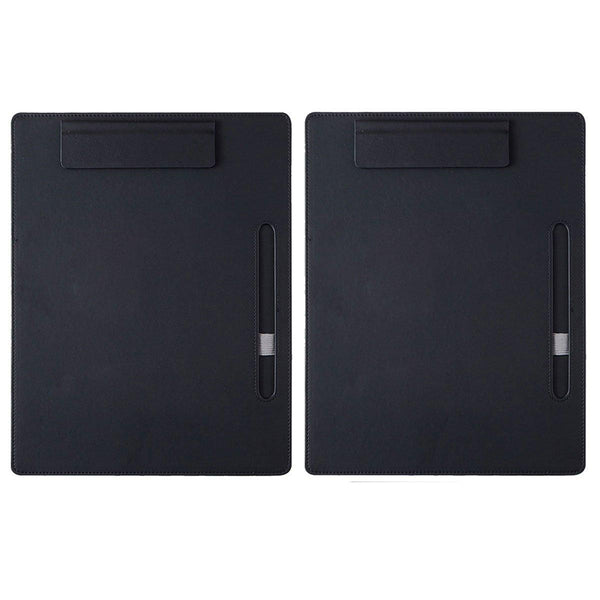 2Pcs Leather Clipboard Conference File Holder Hotel Menu Pad Durable Board Paper Products