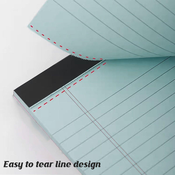 4Pcs Tearable Lined Notepad Simple Design Colourful Memo Pad Notebook Blue Notebooks