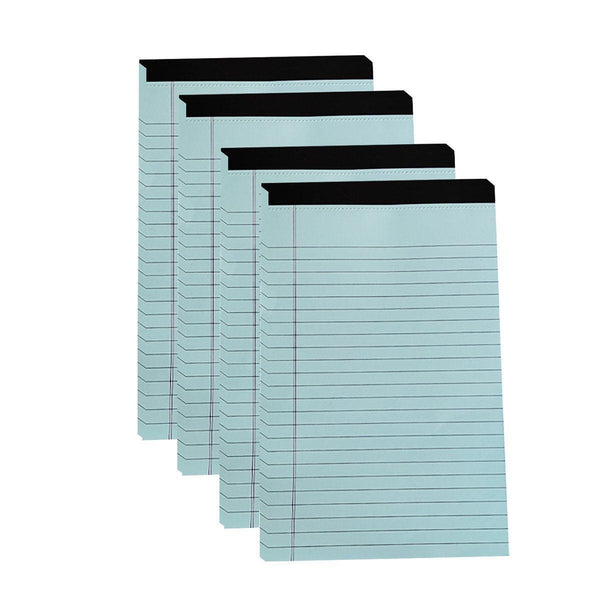 4Pcs Tearable Lined Notepad Simple Design Colourful Memo Pad Notebook Blue Notebooks