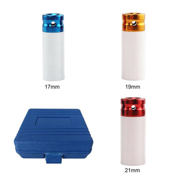 3Pcs Deep Impact Nut Socket Set 17Mm 19Mm 21Mm For Alloy Wheels Socket Wrenches