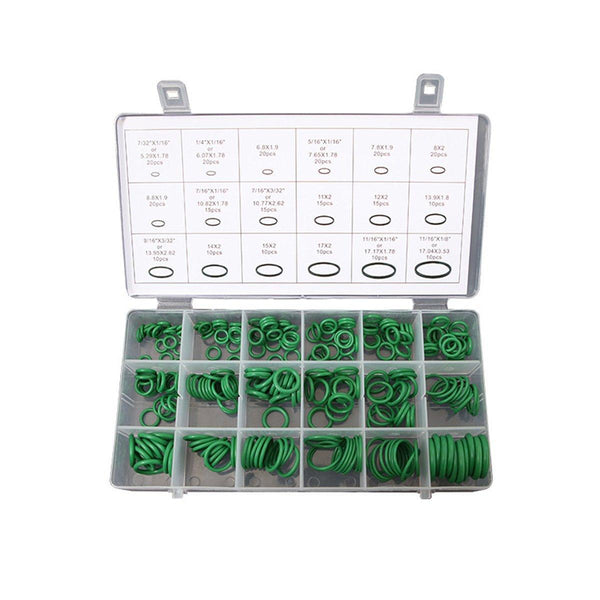 270Pcs Automotive Air Conditioning Green Rubber Ring Seal Repair Box Set Seals Other Pump Parts & Accessories