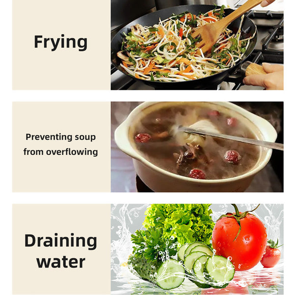 Stainless Steel Mesh Cover Anti Scald Filter Screen Splash Lid For Kitchen 29Cm Other Kitchen Gadgets