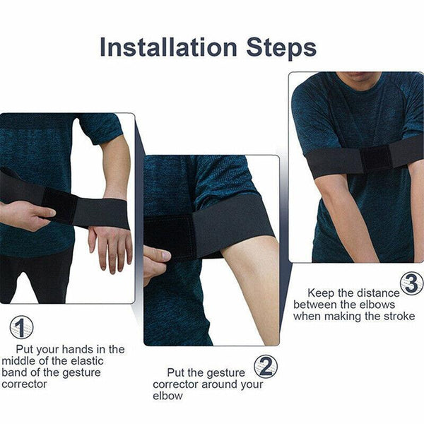Golf Swing Training Aid Arm Band Posture Motion Correction Belt Swing Trainers