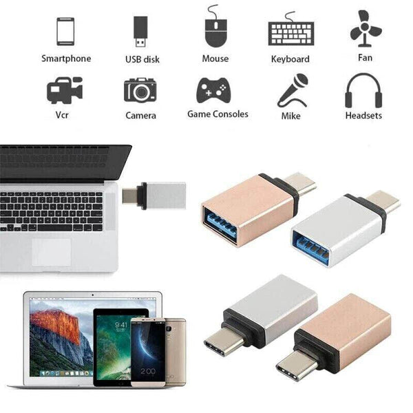 Usb Type C To 3.0 Adapter Otg Converter For Phone Tablet Laptop Blue Cables & Adapters