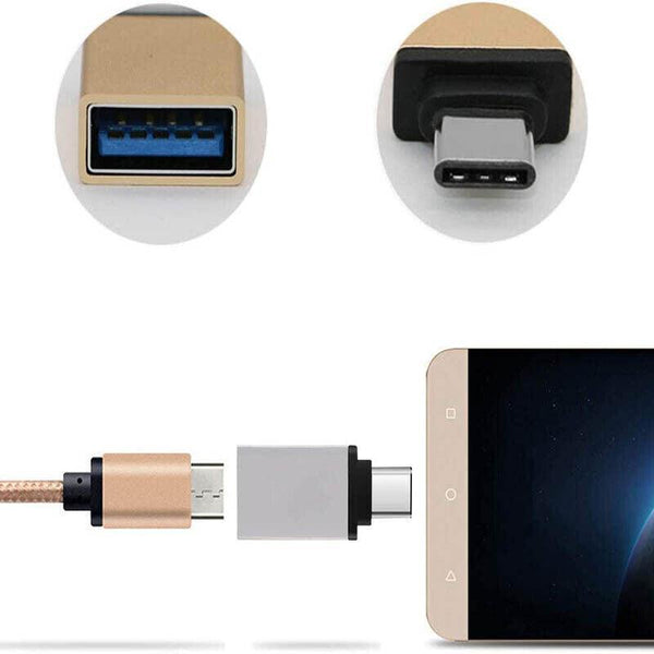 Usb Type C To 3.0 Adapter Otg Converter For Phone Tablet Laptop Blue Cables & Adapters