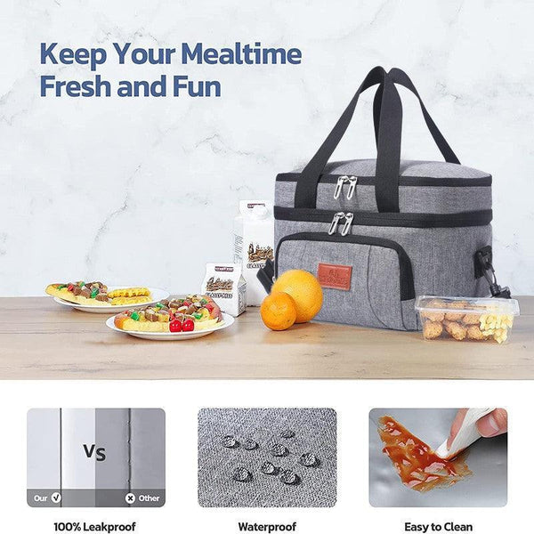 10L Insulated Lunch Bag Waterproof Cooler With Strap For Picnic Work Travel Lunchboxes & Bags