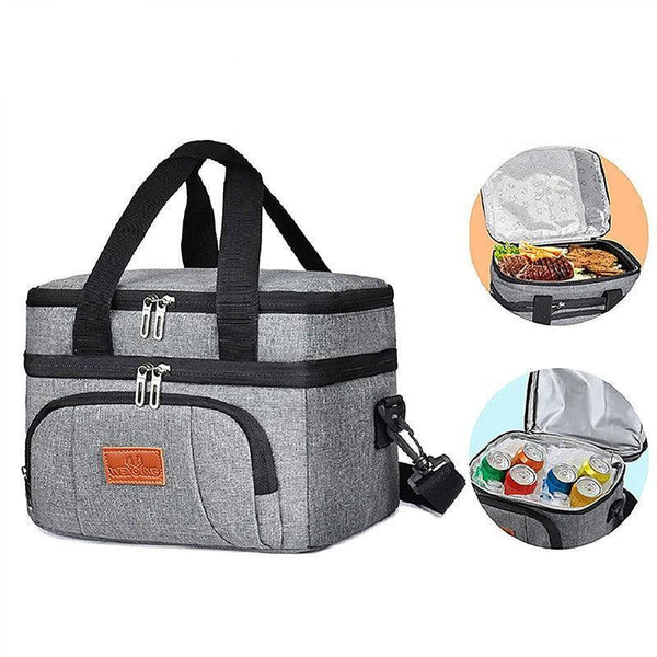 10L Insulated Lunch Bag Waterproof Cooler With Strap For Picnic Work Travel Lunchboxes & Bags