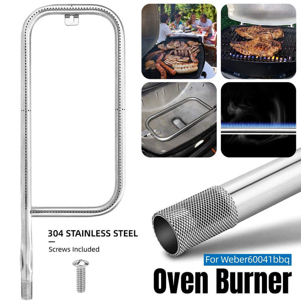 For Weber Q200 Q220 Q2000 Q2200 Stainless Steel Grill Burner Tube With Screw Frying & Grill Pans