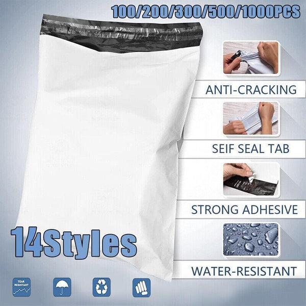 Poly Mailer Bags Mailing Satchel Plastic Courier Self Sealing Packing 20*35Cm *100 Pcs Other Envelopes & Mailers