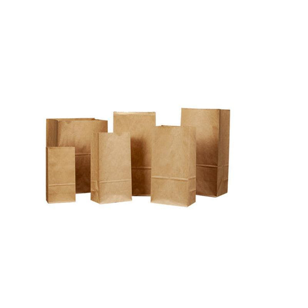 Brown Kraft Paper Bags Take Away Food Lolly Grocery Buffet Craft Gift Market Bag 12X 7 X 21.5Cm Gift Bags
