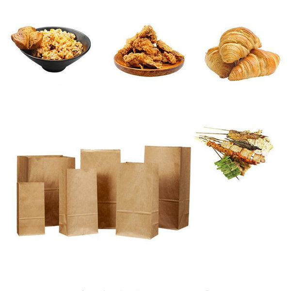 Brown Kraft Paper Bags Take Away Food Lolly Grocery Buffet Craft Gift Market Bag 12X 7 X 21.5Cm Gift Bags