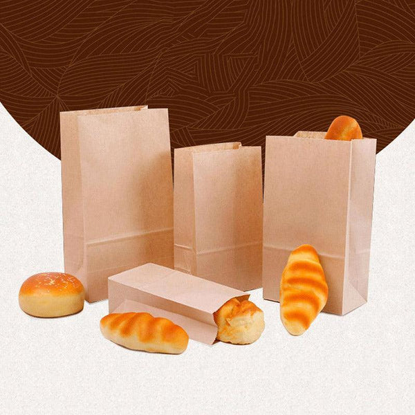 Brown Kraft Paper Bags Take Away Food Lolly Grocery Buffet Craft Gift Market Bag 12X 7 X 21.5Cm Gift Bags