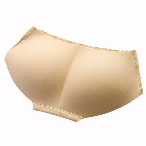 Beige Seamless Padded Butt Lifter Briefs Hip Enhancer Underwear For Women ( Hipline:90 92Cm ) Panties