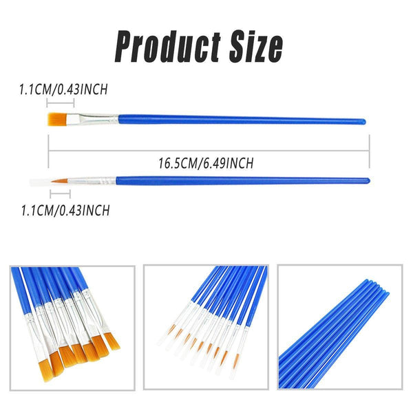 50/100Pcs Plastic Flat Tip Hook Line Brushes For Diy Ceramics And Watercolor Painting Mixed Artists Brushes