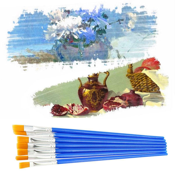 50/100Pcs Plastic Flat Tip Hook Line Brushes For Diy Ceramics And Watercolor Painting Mixed Artists Brushes