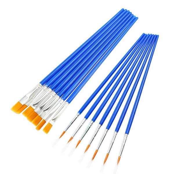 50/100Pcs Plastic Flat Tip Hook Line Brushes For Diy Ceramics And Watercolor Painting Mixed Artists Brushes