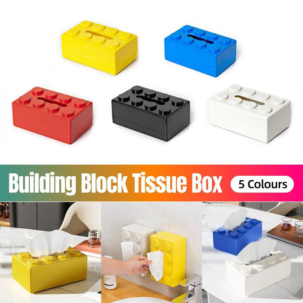 Tissue Box Cover Creative Building Block Cute Napkin Dispenser Holder Home Decor White Tissue Box Covers