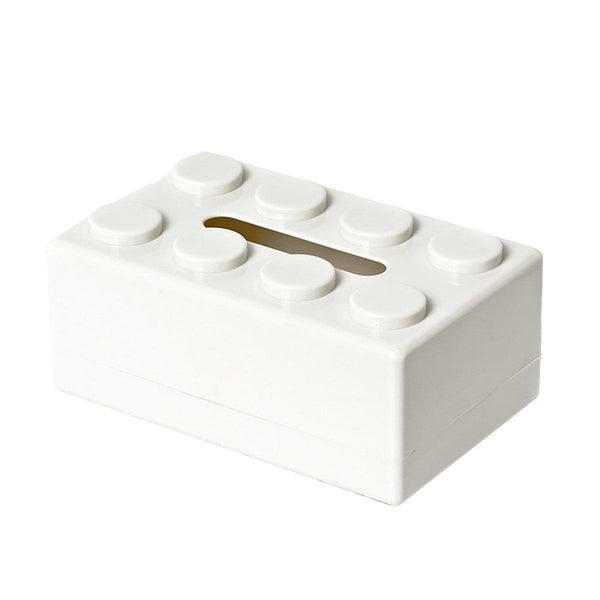 Tissue Box Cover Creative Building Block Cute Napkin Dispenser Holder Home Decor White Tissue Box Covers