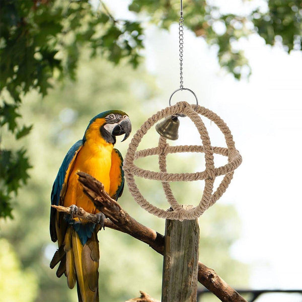 Interactive Parrot Toys Nibbling Balls Hoop Swing Bird Chew Play Activity Birds Toys