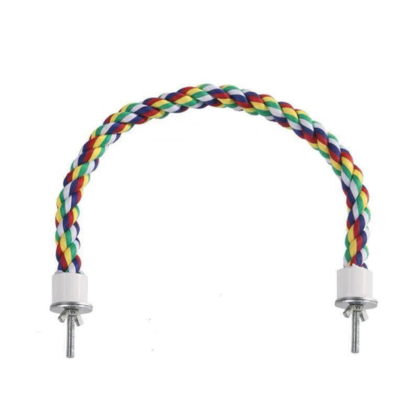Parrot Rope Perch Colourful Bird Cage Toy Cotton Bungee Swing For Pet Birds 60Cm Birds Toys