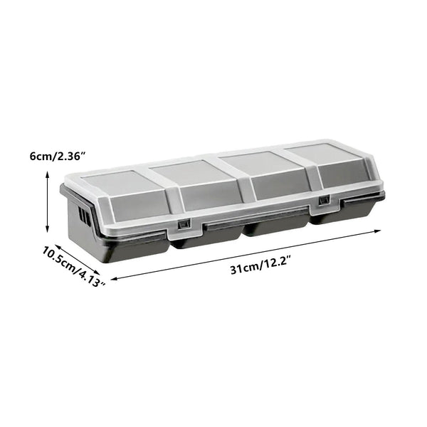 Plastic Screw Parts Storage Box Small Hardware Organizer Case With Four Grids Storage Boxes