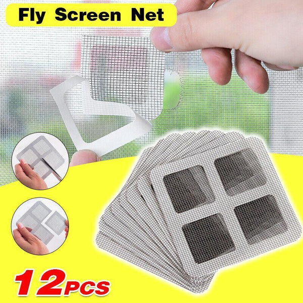12X Fly Screen Net Repair Tape Patch Adhesive Door Curtain For Mending Holes Set Window Screens