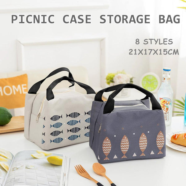 Insulated Thermal Lunch Box Carry Tote Picnic Case Storage Bag 21X17x15cm Style C02 Lunchboxes