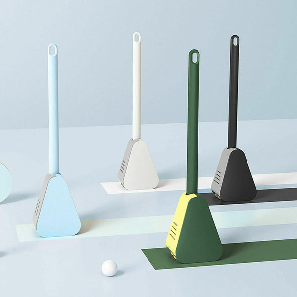 Golf Toilet Brush Long Handled Wall Mounted Silicone Blue Toilet Brushes & Holders
