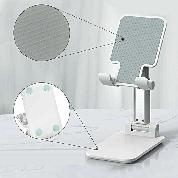 Foldable Universal Desk Stand Holder For Mobile Phone Tablet Black Mounts & Holders