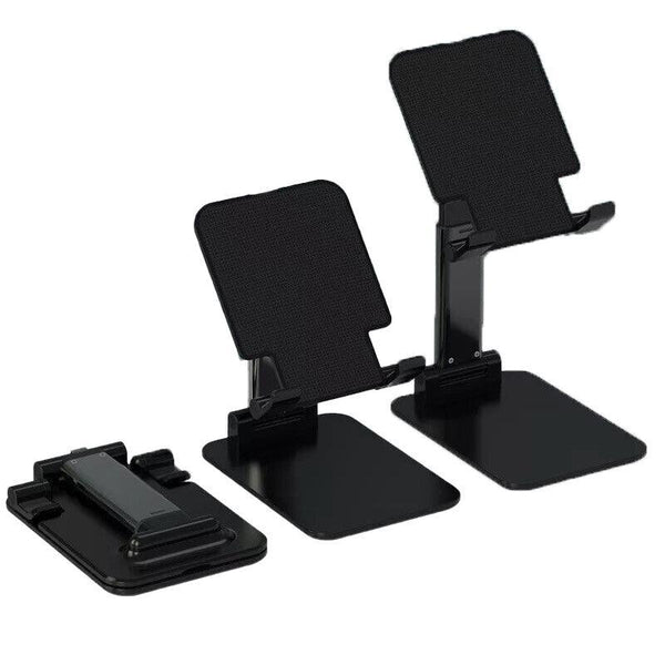 Foldable Universal Desk Stand Holder For Mobile Phone Tablet Black Mounts & Holders
