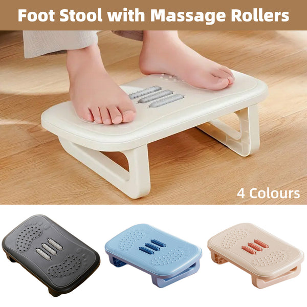 Ergonomic Office Footrest Adjustable Under Desk Stool Anti Fatigue Support Blue Office Chairs