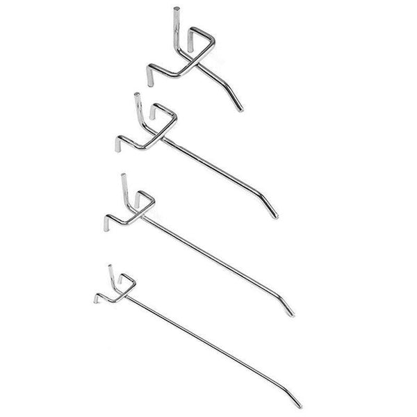 50X Pegboard Hooks Metal Panel Valcano Board Steel 100 150 200 Mm 10Cm Hooks & Hangers