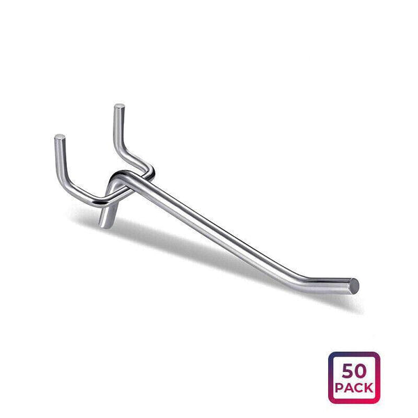 50X Pegboard Hooks Metal Panel Valcano Board Steel 100 150 200 Mm 10Cm Hooks & Hangers