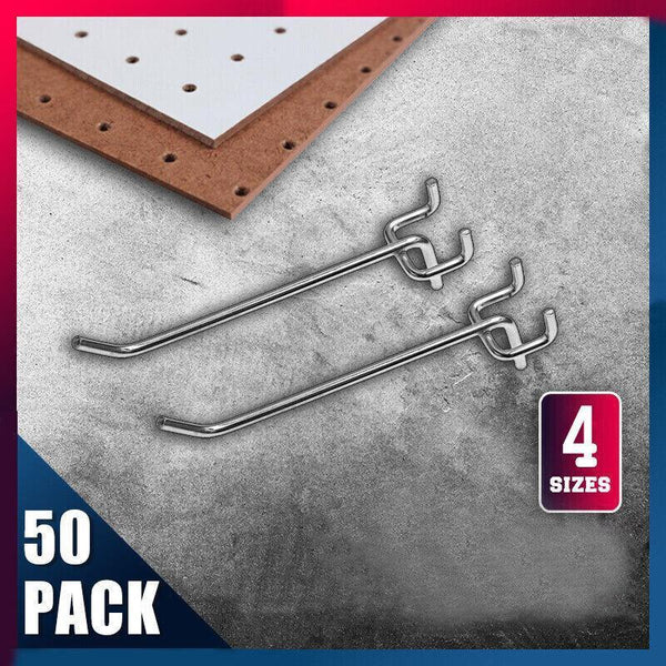 50X Pegboard Hooks Metal Panel Valcano Board Steel 100 150 200 Mm 10Cm Hooks & Hangers