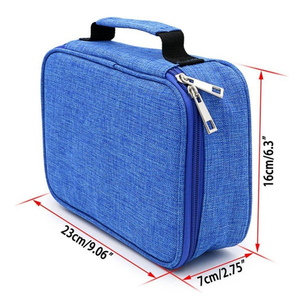 Large Capacity Waterproof Pen Pouch Pencil Case Student Stationery Storage Bag Black Pencil Cases