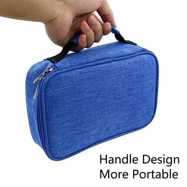 Large Capacity Waterproof Pen Pouch Pencil Case Student Stationery Storage Bag Black Pencil Cases