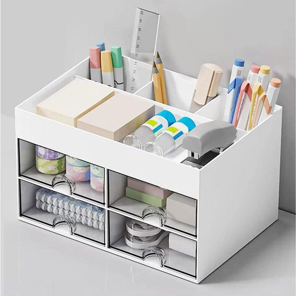 Large Capacity Pen Storage Box Desktop Organizer Multi Functional Stationery Pencil Cases