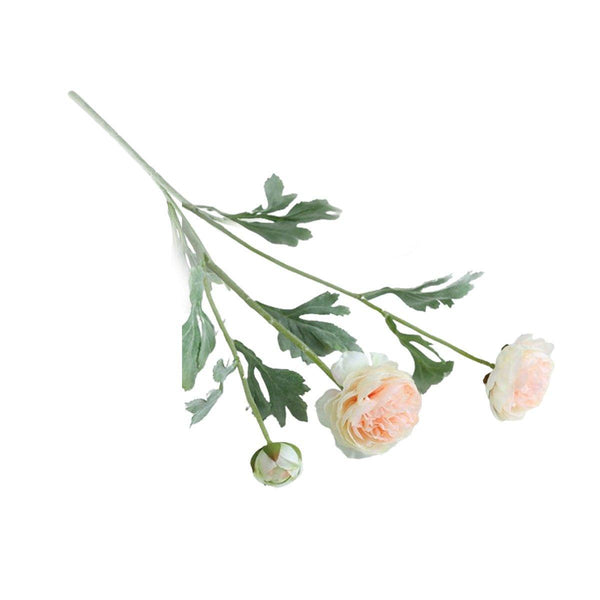5Pcs Artificial Peony Silk Flowers Bouquet Decor Faux Floral Arrangements Champagne Artificial Plants