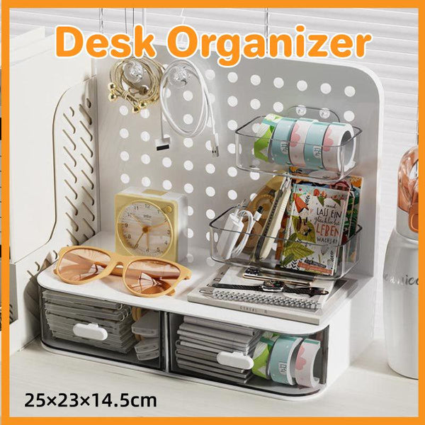 Desktop Storage Box Drawer Organizer Hole Plate Shelf Sub Solution Storage Boxes