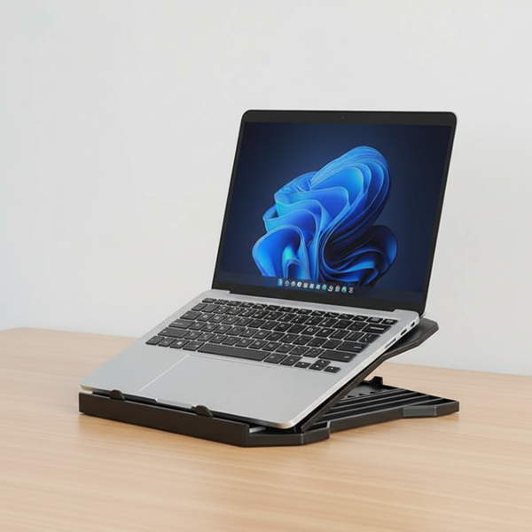 Laptop Stand With 360 Degree Base For Desk Riser Home Office Holder Black Stands Holders & Car Mounts