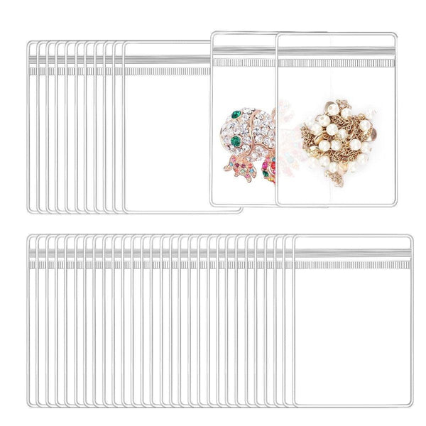 100Pcs Pvc Self Sealing Jewelry Bags Anti Oxidation Storage Dustproof 11*11Cm Jewellery Holders & Organisers