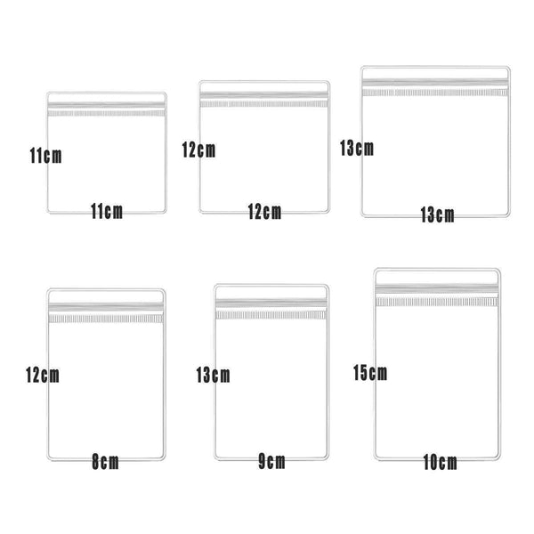 100Pcs Pvc Self Sealing Jewelry Bags Anti Oxidation Storage Dustproof 11*11Cm Jewellery Holders & Organisers