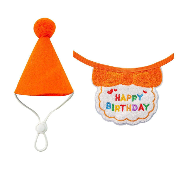 Pet Birthday Dog Cat Bib Scarf Hat Accessory Dogs Cats Celebration Sky Blue Dog Clothing & Shoes