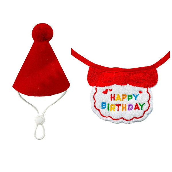 Pet Birthday Dog Cat Bib Scarf Hat Accessory Dogs Cats Celebration Sky Blue Dog Clothing & Shoes