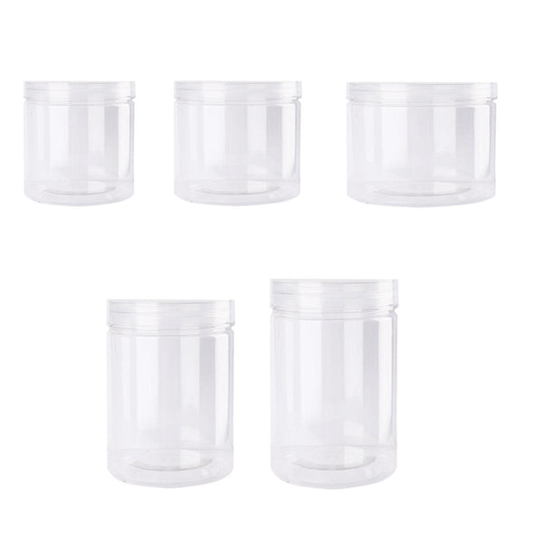 Wide Mouth Plastic Food Bottles 50Pcs Transparent Sealed Storage Tanks Container 10Cm X 8.5Cm Food Storage Containers